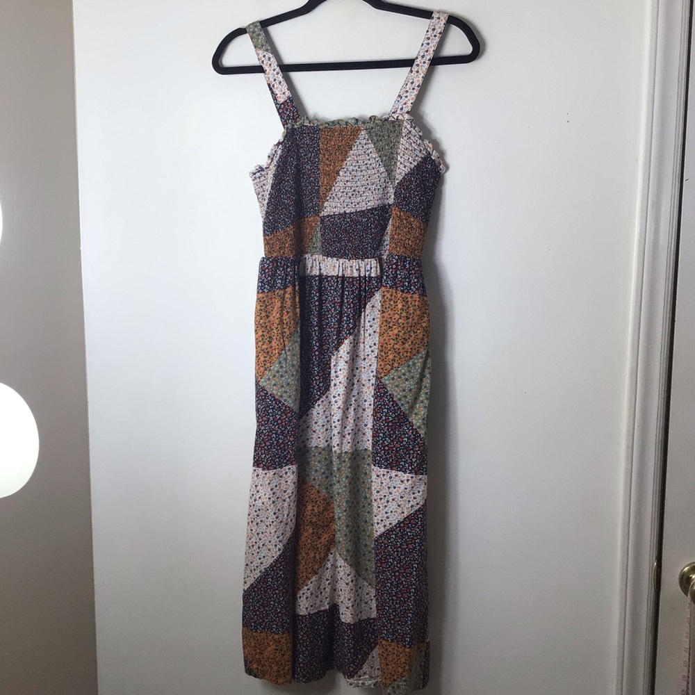 Universal Thread Multicolor Patchwork Midi Dress … - image 1